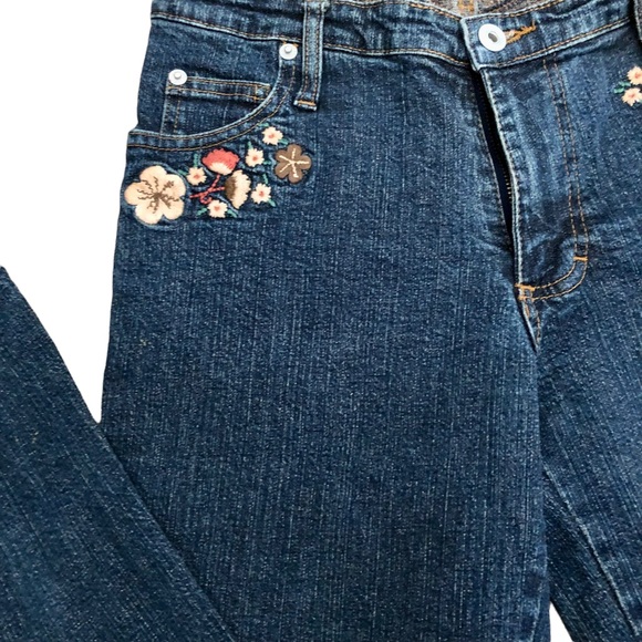 Cute Embroidered Denim Jeans - Hecho in Mexico Sz 32-9 - Picture 6 of 7